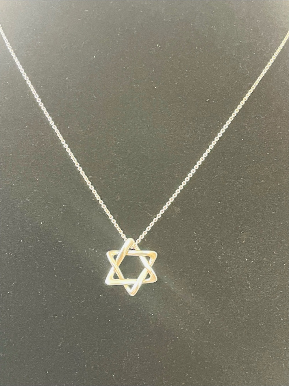Tiffany & Co. Silver Star of David Pendant Necklace - Silver